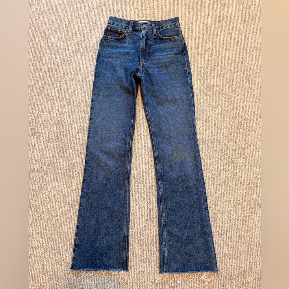 Agolde Leena High Rise Baby Flare Jeans size 24 in Placebo